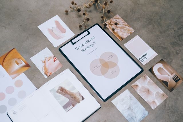 branded materials on a table